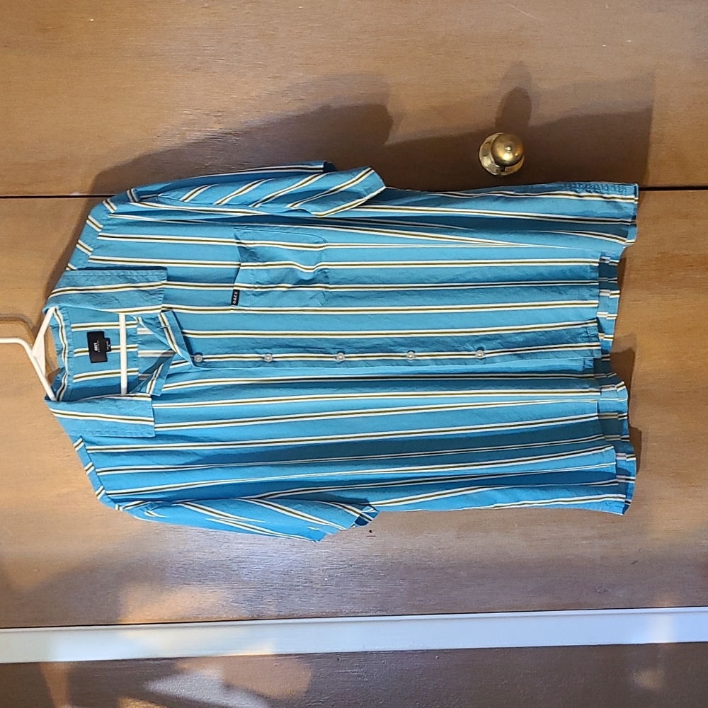 OBEY Market Stripe woven button up shirt